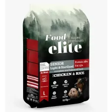 Food Elite Super Premium Senior Light & Sterilised with Chicken & Rice 15kg