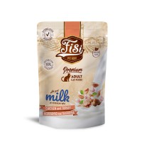 FISI ADULT CAT ΜΕ ΚΟΤΟΠΟΥΛΟ & ΓΑΛΟΠΟΥΛΑ & ΚΑΤΣΙΚΙΣΙΟ ΓΑΛΑ POUCH 85gr