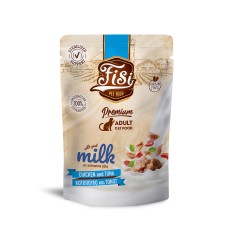 FISI ADULT CAT ΜΕ ΚΟΤΟΠΟΥΛΟ & ΤΟΝΟΣ & ΚΑΤΣΙΚΙΣΙΟ ΓΑΛΑ POUCH 85gr