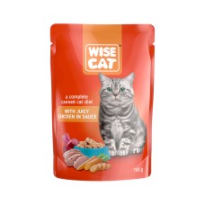 Wise Cat Υγρή Τροφή Κοτόπουλο σε Σάλτσα 100g