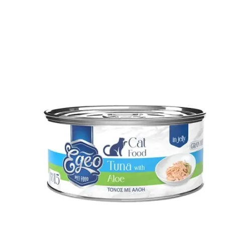 Υγρή Τροφή Γάτας Egeo Cat Adult Τόνος με Αλόη σε Ζελέ 85gr