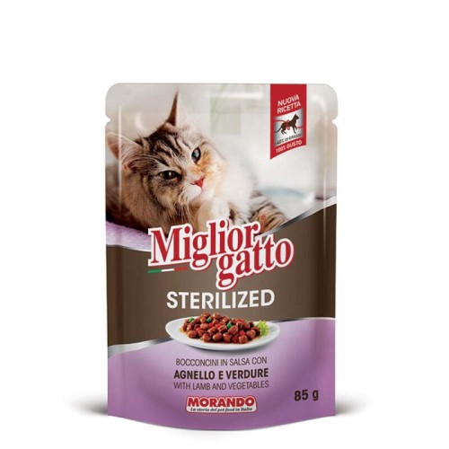 MORANDO Miglior Gatto Sterilised Αρνί & Λαχανικά 85gr