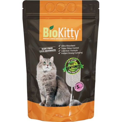 Άμμος Biokitty με Άρωμα Baby Powder 5Lt