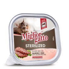 MORANDO Miglior Gatto Sterilised Σολομός & Ρύζι 100gr