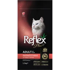Reflex Plus Adult Cat Hairball and Indoor Ξηρά Τροφή για Γάτες Σπιτιού με Σολομό