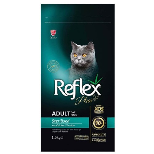 Reflex Plus Τροφή για ενήλικη στειρωμένη γάτα, κοτόπουλο & ρύζι  1.5kl