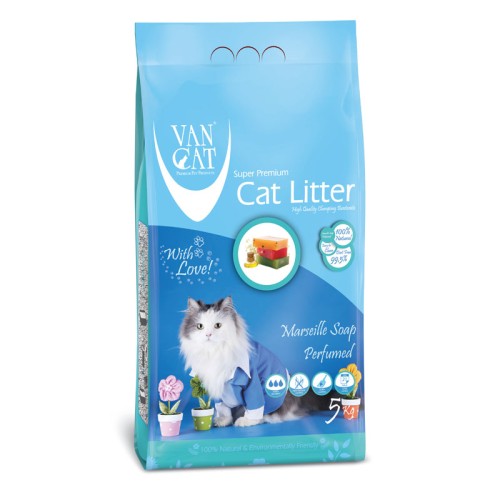 Άμμος Van Cat Clumping με Άρωμα Σαπούνι Μασσαλίας 5Kg