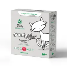 Sandy Super Premium 10kg Άμμος Γάτας Max Sodium Unscented