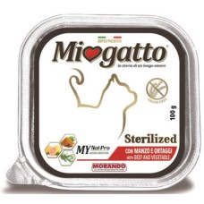Morando Miogatto δισκάκι Adult Sterilized beef γιά στειρωμένες γάτες 100gr