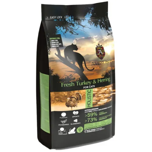 Ambrosia Grain Free Cat Adult Sterilised Fresh Turkey & Herring 1,5kg