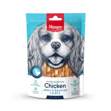 Wanpy Chicken Jerky and Rawhide Twists Λιχουδιές Σκύλου με Κοτόπουλo
