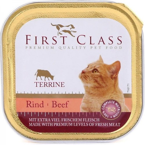 FIRST CLASS Koνσέρβα Γάτας Με Μοσχάρι 100gr
