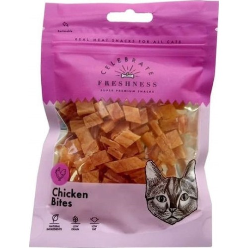 Celebrate Freshness Chicken Bites Cats Λιχουδιές Σνακ Γάτας 50gr
