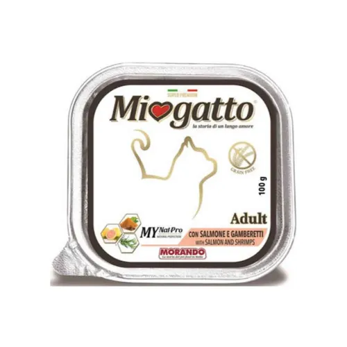 Δισκάκι MIOGATTO Adult Σολομός & γαρίδα 100gr