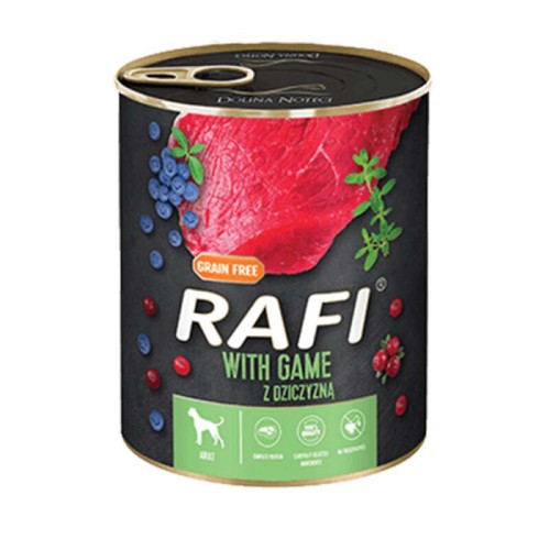 Rafi Dog Πατέ με Κυνήγι, Μύρτιλα & Κράνμπερι 800gr