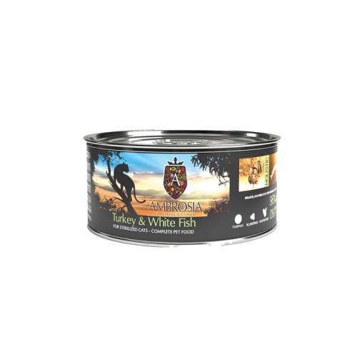 AMBROSIA Adult Sterilised Light Turkey & White Fish